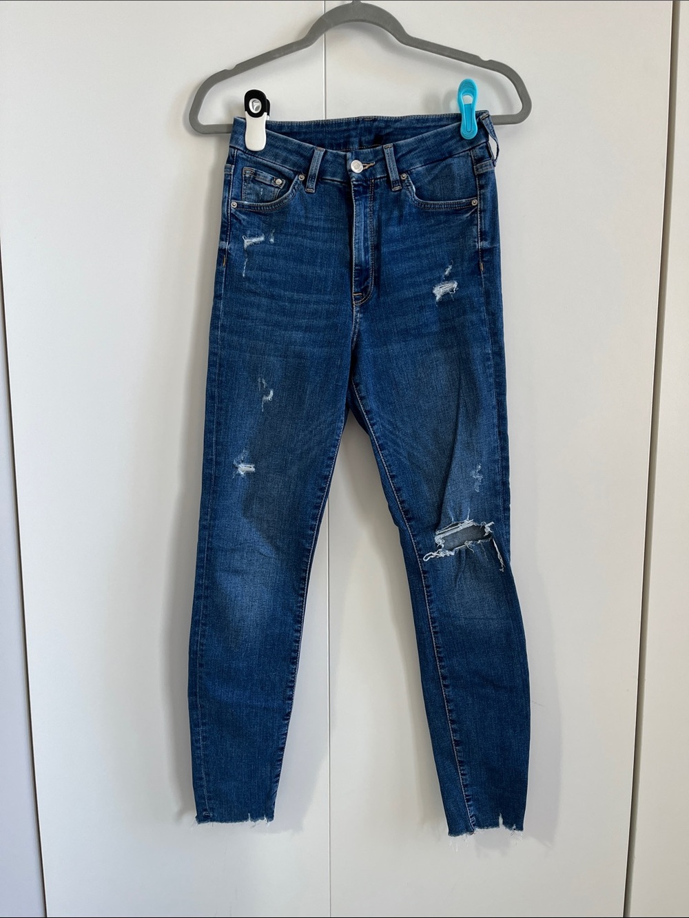 Dark Blue Distressed Women’s Jeans